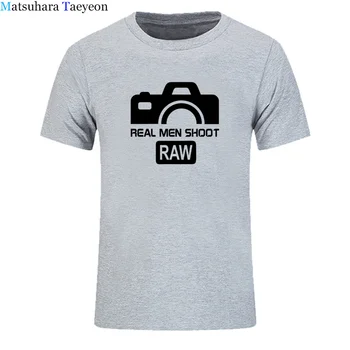 Skuteční Muži STŘÍLET RAW T-shirt Men Letní Styl Bavlna Krátký Rukáv T Tričko Vtipné Fotograf Tee Mans Top Oblečení
