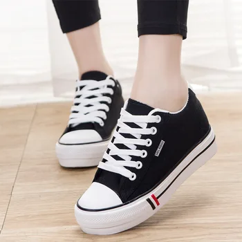 Boty ženské spodní horní klasické vnitřní výška žena příležitostné malé bílé boty student látkové boty samice jediné boty