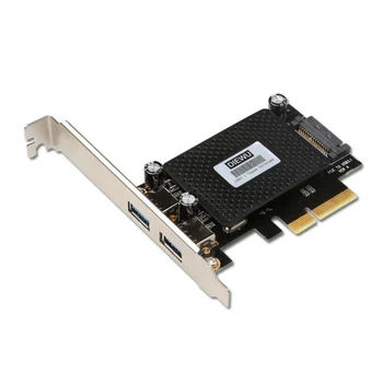 PCIE to USB 3.1 Rozšiřující Karty Riser card PCI-E Karta adaptér Dual 10 gbps se SATA rozbočovač SuperSpeed řadič PCI express Desktop