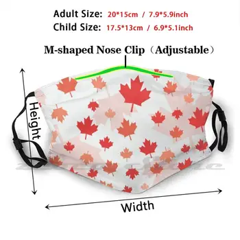 Kanadský Javorový List Vlajky Maska na Obličej Maska DIY Omyvatelný Filtr Pm2.5 Úst Trendy Zůstaňte V Bezpečí Nosit Každý Prodej, Darování