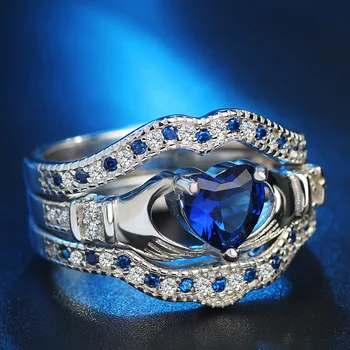 Nejnovější Design AAA 925 sterling silver naplněné kroužky pro ženy, Kříž, Srdce Crystal prsten Pro Ženy Šperky Aneis Feminino Prsten
