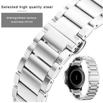 Z nerezové oceli Watchband Pro hodinky Samsung Galaxy 46mm 42mm Gear S2 S3 Klasický Náramek Popruh Pro Galaxy Active 2 40 44 Kapely
