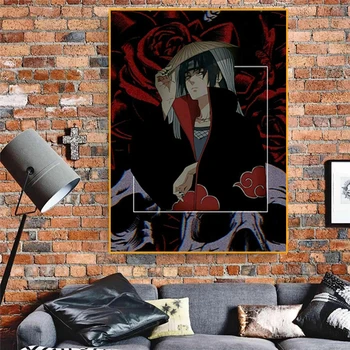 Anime Naruto Plakáty Itachi Uchiha Malířské Plátno Wall Art Decor Obrázky Vytisknout Ložnice Obývací Pokoj Dekorace pro Domácí Cuadros