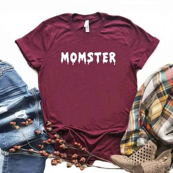 Monster Boy Girl Máma Tisk Ženy Trička Z Organické Bavlny Tričko Pro Lady Girl Ženy T Košile Grafické Top Tee Přizpůsobit