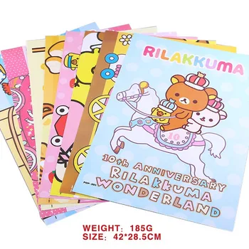 8 Ks/Lot Hello Kitty Plakát Toy Obrázky Nálepka Relaxovat Kuma Rirakkusu Velikosti A3 Pro Papeleria Dárek
