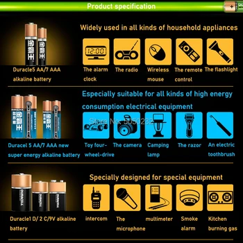 12KS Originální DURACELL AAA 1,2 V 850mAh Pro Baterku, Fotoaparát na hraní Nabita vysoká kapacita Dobíjecí Baterie