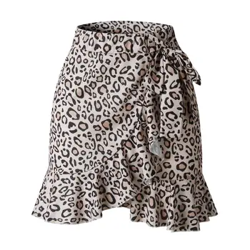 Nové jaro-léto roku 2020 módní Prohrábnout krajky Leopard print dámské Sukně 101083
