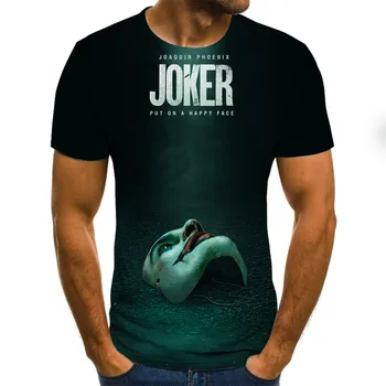 Hot-prodej Klaun 3d Tištěné T Košile Muži Joker Face Mužské Tričko 3d Clown Krátký Rukáv Vtipné Trička Topy Ležérní pánské t-shirt