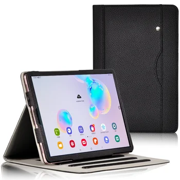 Luxusní Business Book Flip Cover Stojan Pouzdro pro Samsung Galaxy Tab S6 10.5 SM-T860 SM-T865 T860 T865 Tablet s poutkem