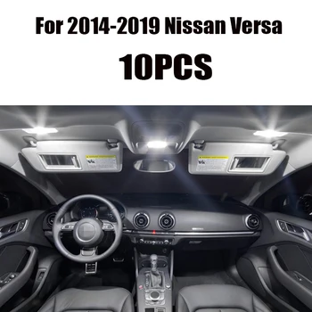 Pro 2007-2019 Nissan Versa Bílé auto příslušenství Canbus bez Chyb LED stropní Světlo, Světlo na Čtení Kit Mapu Dome Licence Lampa