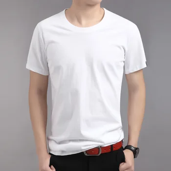 2019 nové módní letní pánské tričko-krátký rukáv kolem krku dopis tisk bavlna pánské T-shirt casual boy T-shirt top
