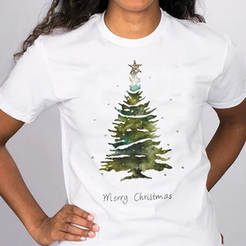 Ženy Grafický dovolenou Dovolenou Módní Nový Rok 90. letech Veselé Vánoce Oblečení Tisk Topy Lady Tees Oblečení Ženy T Shirt T-Shirt
