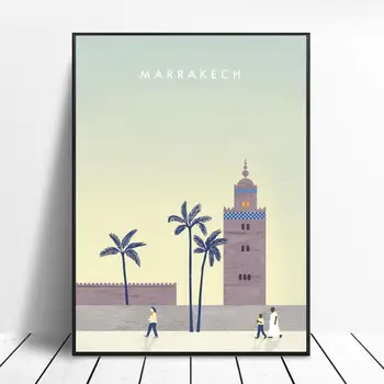 Marrakech Plátno Cestovní Plakát Tisků Domů Wall Art Dekor Malování