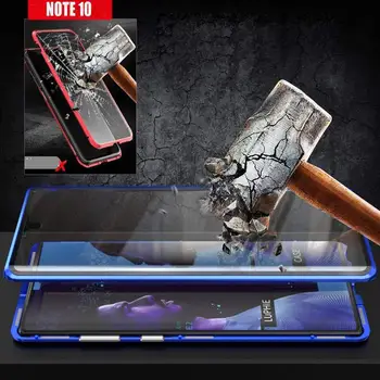 Magnetické Kovové Pouzdro Pro Samsung Galaxy A50 A70 A40 A20 A30 A10 A11 A60 A80 A50s A70s M30 M20 A71 A51 A81 Dvojité Sklo Pouzdro Shell