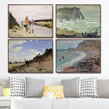 Domácí Dekoraci, Art Wall Obrázky Fro Obývacím Pokoji Plakát, Tisk Plátno, Obrazy Francouzský Claude Monet Loď