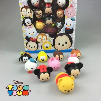 Disney Kid Hračky 10pcs/Lot 3,8 cm Tsum Tsum Donald, Mickey, Medvídek Hračky S Box Tak Roztomilé Tsum Tsum Na Vánoce Děti Dárek