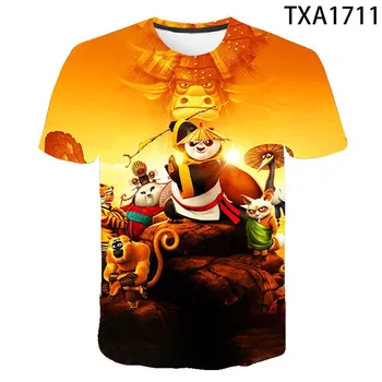 Kung Fu T Shirt Muži, Ženy, Děti, 3D Tisk T-košile Casual Boy Girl Děti Letní Módní Streetwear Chladné Topy Tee