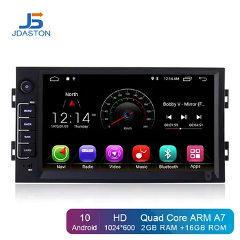 JDASTON Android 10 Auto DVD Přehrávač Pro Peugeot 308/308s 2013 2016 2017 GPS Navigace 1Din autorádia Multimediální Stereo