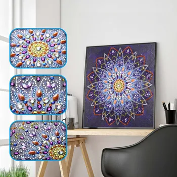 4ks/Set Speciální Diamantový Malování květin DIY 5D Částečné Vrtačka Cross Stitch Soupravy Crystal Drahokamu Umění zdi dekor Mozaika