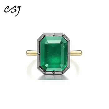 CSJ Pevné 10K Laboratoře Vytvořili Kolumbie Oct8*10 mm Emerald 
