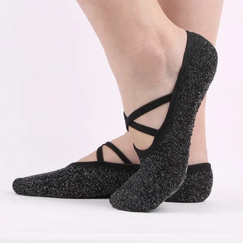 Nový Styl Quick-Dry Black Fitness Jóga Ponožky Non Anti Slip Jóga Ponožky Pilates Tanec Ponožky Jóga Socken Ženy Baletní Ponožky