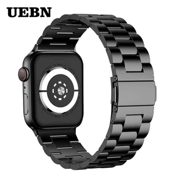 UEBN z Nerezové Oceli, Klasický Metal Band pro Apple watch Série 5 4 3 Popruh pro iWatch 40 mm 42 mm 44 mm 38 mm Náramek Hodinek