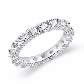 Skutečné S925 Mincovní Stříbro Prsten pro Ženy Módní Anillo Svatební Bizuteria Drahokam Stříbro 925 Šperky Moissanite Drahokam Prsten
