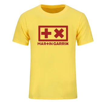 Nové Mužů DJ Martin Garrix T-shirt top elektronické hudby bavlna Krátký Rukáv tričko pánské Hip Hop Rock streetwear muži Volný Velikost
