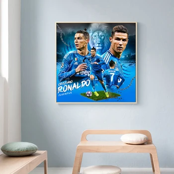 Moderní Fotbalová Hvězda Plakát, C-Ronaldo Lev Tisk na Plátno Nástěnné Malby, Umění, Sport, Obraz pro Obývací Pokoj Dekor Cuadros