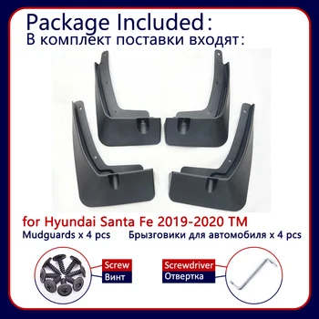 Pro Hyundai Santa Fe 2019~2020 TM Zástěrky Bahno Klapky Klapka Splash Stráže Blatníky Auto Auto nákladní Vozy Sedan Kola, Nárazník Přední, Zadní
