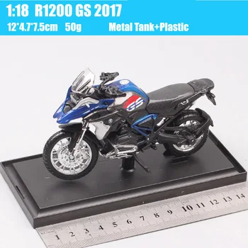 Měřítku 1/18 značky R1200 GS Motorrad 2017 motocyklové Dobrodružství na kole modelu Diecasts & Toy Vozidla Replika z dětské kolekce