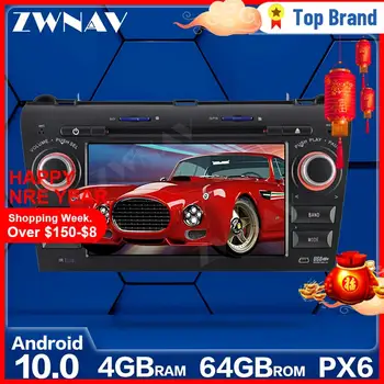 PX6 4G+64GB Android 10.0 Auto Multimediální Přehrávač Pro Mazda 3 Mazda3 2003-2009 auto GPS Rádio navi stereo IPS Dotykový displej hlavní jednotky