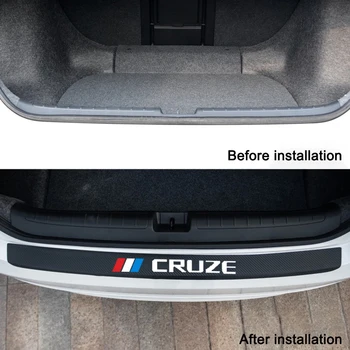 Pro Chevrolet Cruze 2011 2012 2013 Období-2020 Příslušenství New Carbon Fiber Auto Zadní Nárazník Kufru Chráněny Kůže Samolepky