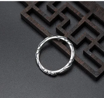 Stříbro 925 Šperky Cloud Vzor Reliéf Otevřené Milovníky'rings Čína Vintage Styl Ručně Sterling Silver Prstenů Předsádce