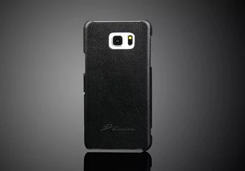 Nové, Real Pravé Kůže Flip Pouzdro pro Samsung Galaxy Note5 Značky Originální Ražba Note5 Módní Fundas Kompaktní