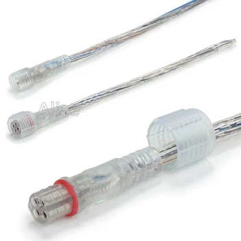 2 Pin 3 Pin 4 pin Vodotěsný Kabel Transparentní LED konektor Samec Samice Konektor Pro jedna Barva/RGB LED Strip Světlo