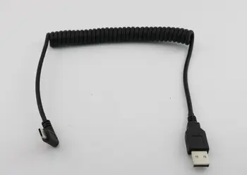 1ks Spirály Stočený USB 3.1 Typu C Mužský Úhel USB 2.0 A Samec Adaptér, Kabel 1,5 m, 5FT