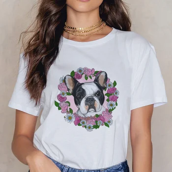 Ženy 2020 roztomilé francouzský buldoček Oblečení Print Lady Dámské harajuku Top ropa mujer Grafické Ženy T Shirt T-košile Tee T-Shirt