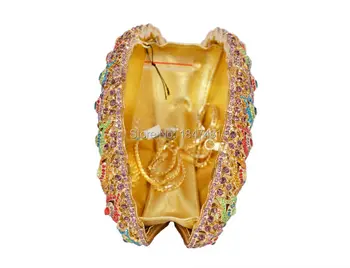 Zlo Vzor oko Crystal Bag Luxusní drahokamu Ženy Večer Taška Červené Zlato Nevěsta svatební Party pouzdro Lady Spojka Taška SC267