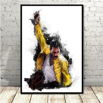 Freddie Mercury Bohemian Rhapsody Královna Plakáty A Tisky Zeď Obrázky Pro Obývací Pokoj Plátně Obraz Dekorativní Domova