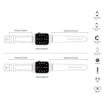 Howk Watch Band pro Apple Watch Série 4 3 2 1 38 mm 40 mm 42 mm 44 mm Náramek Inteligentní Příslušenství Zápěstí pro Apple Hodinky Kapely Herme