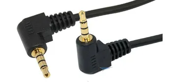 100 cm Vysoce Kvalitní 3,5 mm úhel TRRS stereo Mini AV konektor 4-pólový 4conductor Audio Kabel Gold platednew