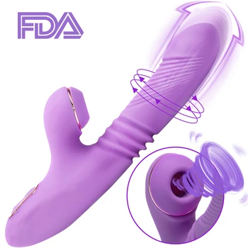 Sání Vibrátor Sex Hračka pro Ženy s 7 Tlačení A Otáčení Akcí pro G Spot Klitorisu Anální Stimulace, Dildo Vibrátor