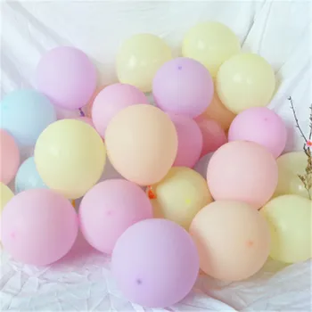 100ks/lot 10 palcový Macaron Latexové balónky Svatby, Narozeniny, Dekorace Globos Miminko Holčička Narozeninovou Párty Helium Balloon Nové