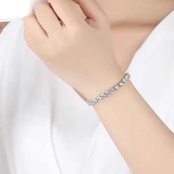 2021 nové příjezdu luxusní 925 stříbrný tenisový náramek náramek pro ženy, dárek k výročí šperky velkoobchod moonso S5446
