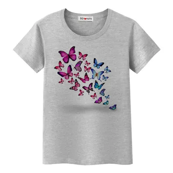 BGtomato Nový styl butterfly tričko letní krásné barevné košile top tees zbrusu nové ženy, t-shirt hot prodej