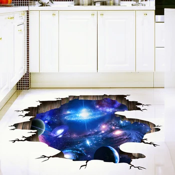 [shijuekongjian] Vesmír, Galaxie 3D Samolepky na Zeď DIY Vesmíru Mléčná dráha Zeď Dekor pro Děti Pokoje Podlaha Strop Dekorace