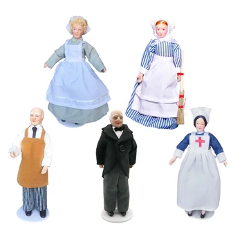 1/12 Dollhouse Miniaturní Porcelánová Panenka, Lidi, Model, Krásný Chlapec Dívka Dekor