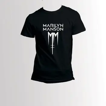 MARILYN MANSON Classic Logo T-shirt Pánské Tee Tištěné T Košile 2019 Módní Značka Top Tee Kolem Krku Crazy Top Tee