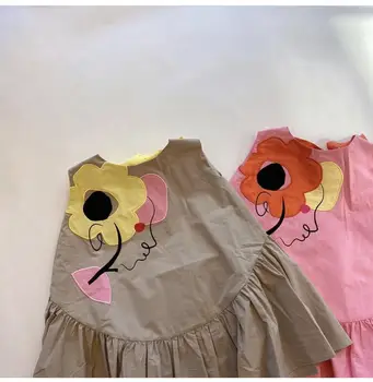 Dívky ležérní šaty batole dívka oblečení chirstmas děti oblečení letní nové dívky party šaty Květinové výšivky šaty ws1432